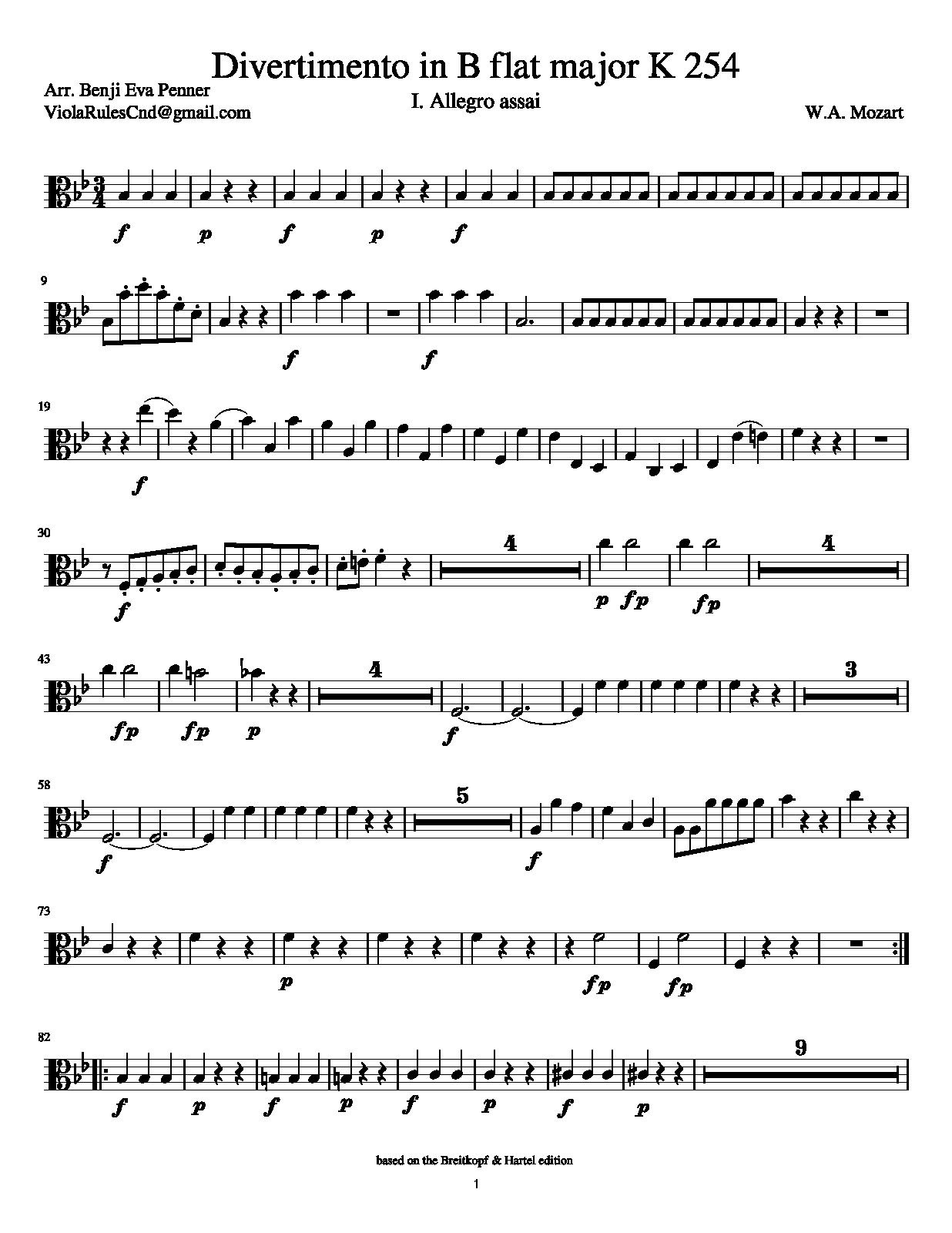 Divertimento in Bflat major, K.254 (Mozart, Wolfgang Amadeus) IMSLP