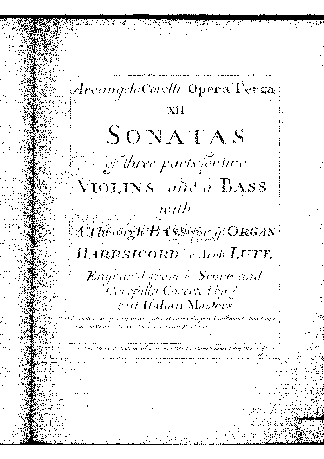 12 Trio Sonatas, Op.3 (Corelli, Arcangelo) - IMSLP: Free Sheet Music ...