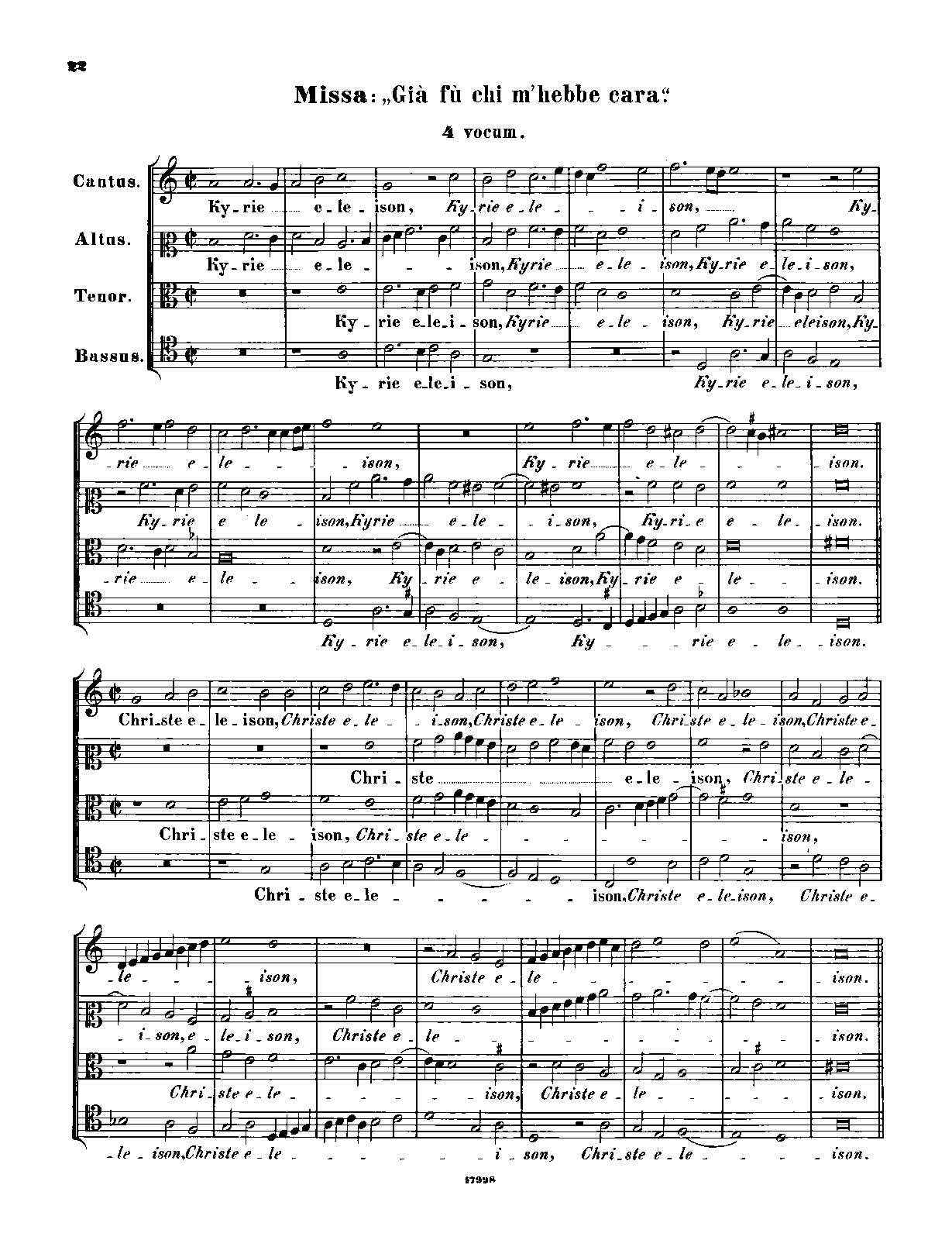 Missa Già fù chi m'ebbe cara