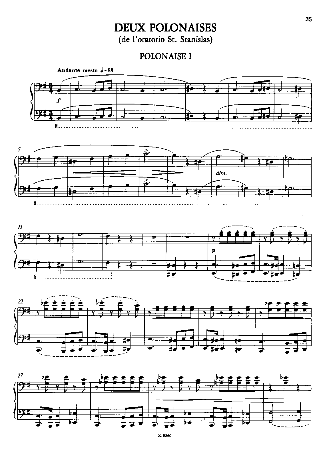 Polonaises de l'oratorio St. Stanislaus, S.519