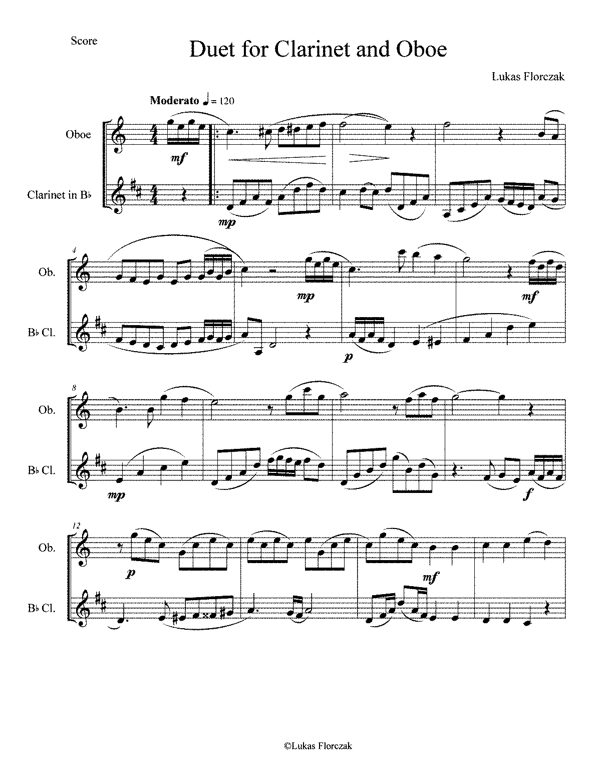 Duet for and Oboe, Mn.88 (Florczak, Lukas) IMSLP