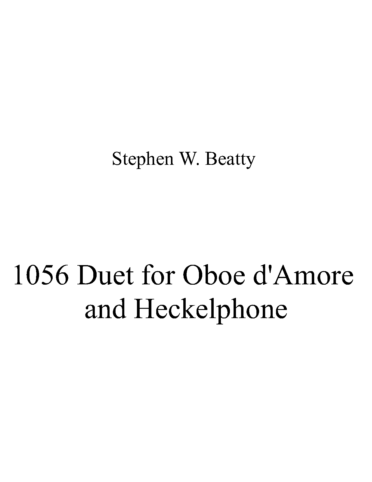 Duet for Oboe d'amore and Heckelphone, Op.1056 (Beatty, Stephen W.) IMSLP