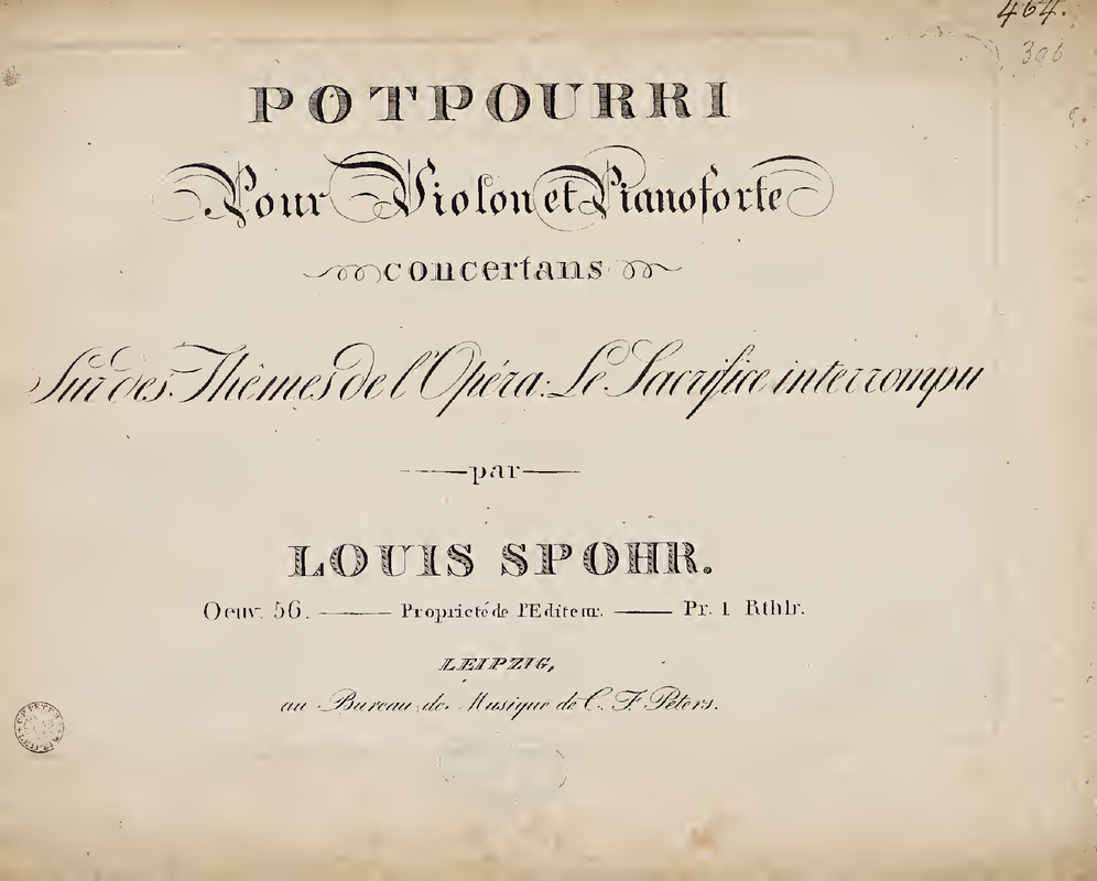 Potpourri on 'Das unterbrochene Opferfest'