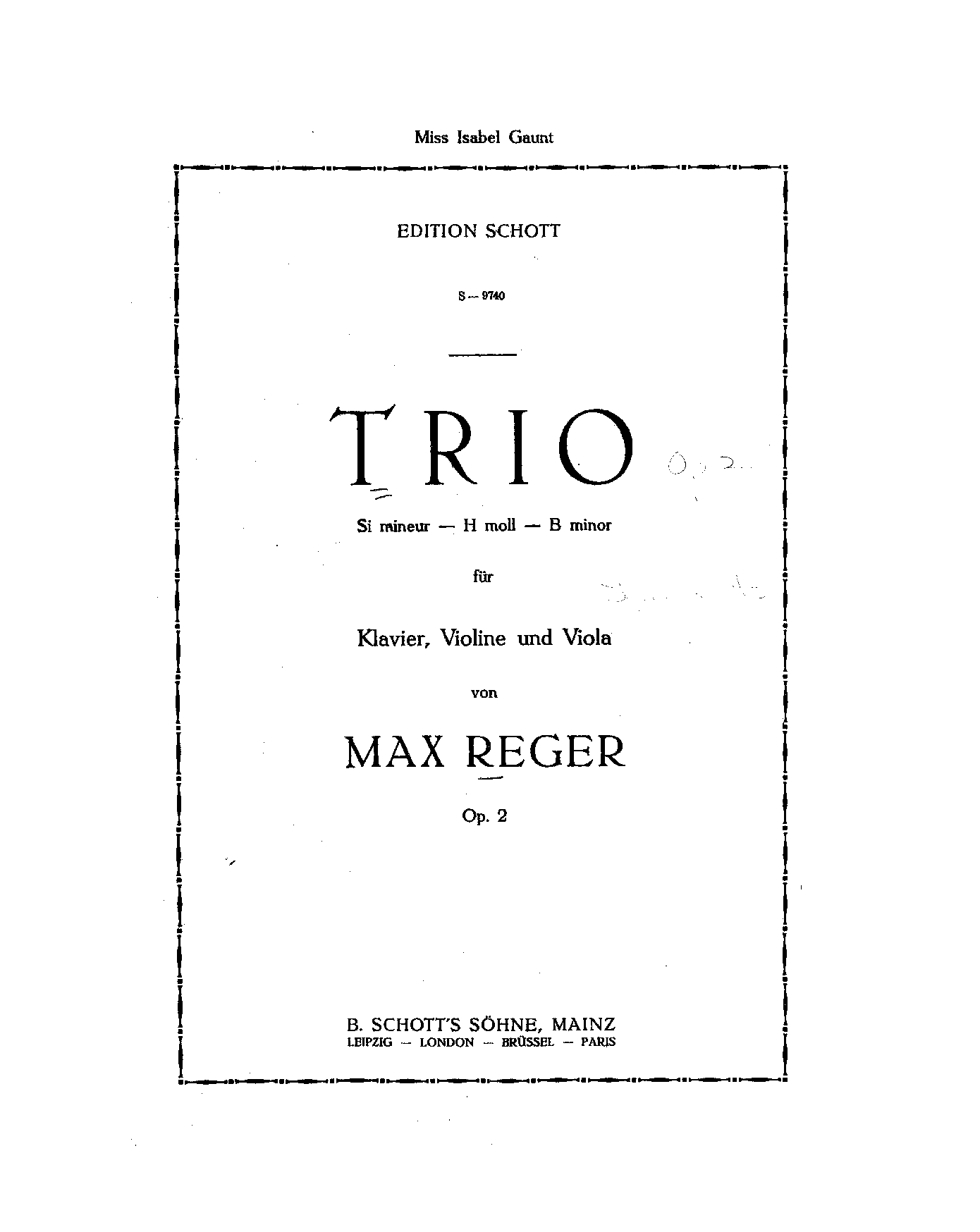 Piano Trio No.1