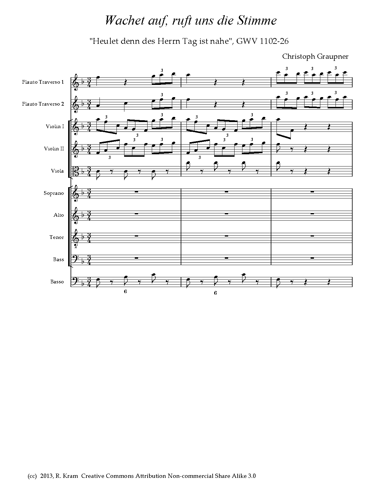 The Cantata Chorales (Graupner, Christoph) IMSLP