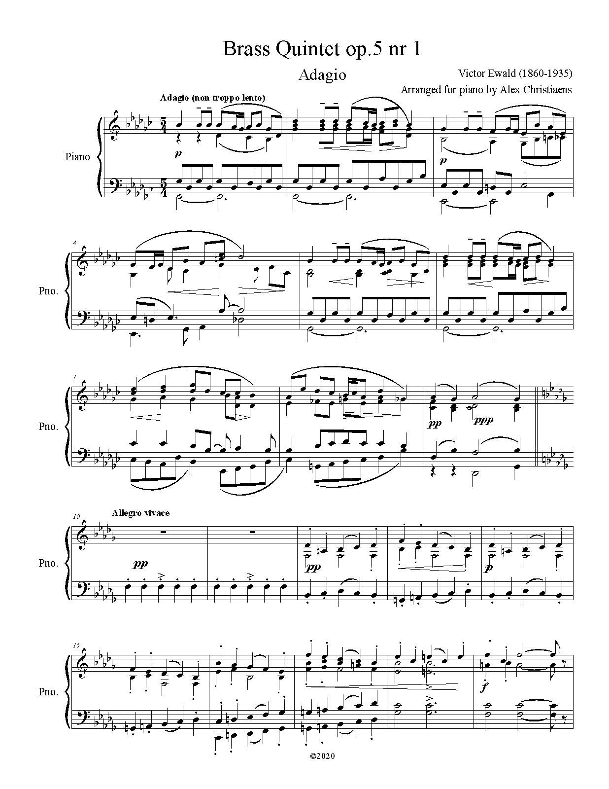 Brass Quintet No.1, Op.5 (Ewald, Victor) IMSLP