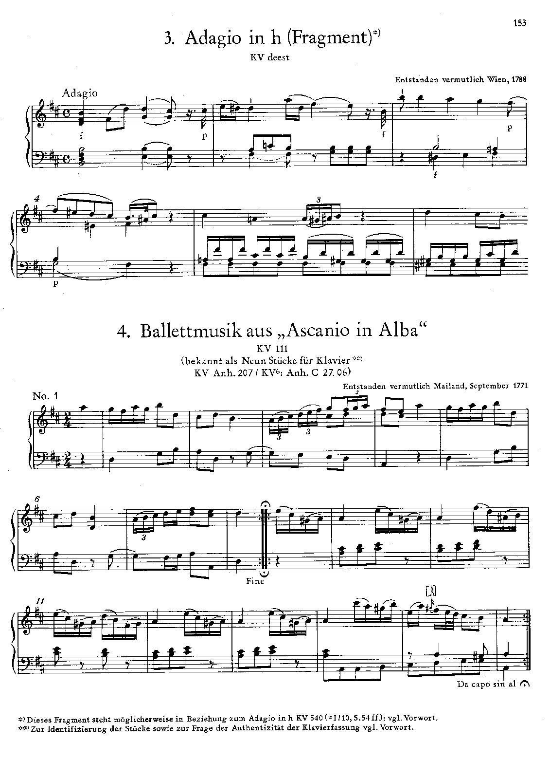 9 Stücke für Klavier, K.Anh.207