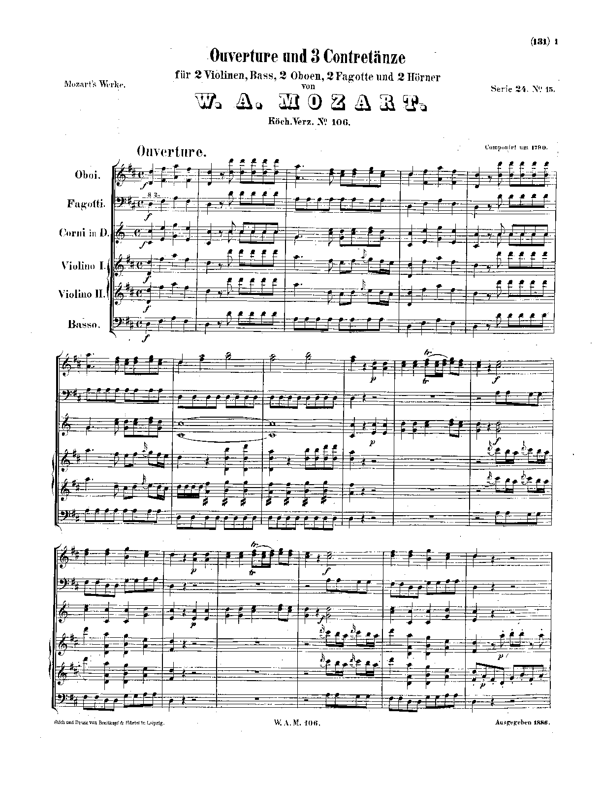 Ouverture and 3 Country Dances