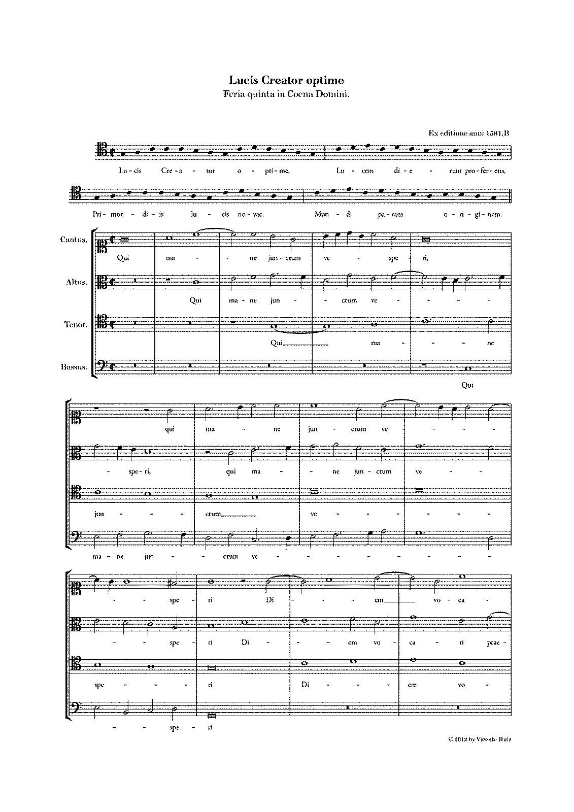 Lucis Creator optime (Victoria, Tomás Luis de) - IMSLP