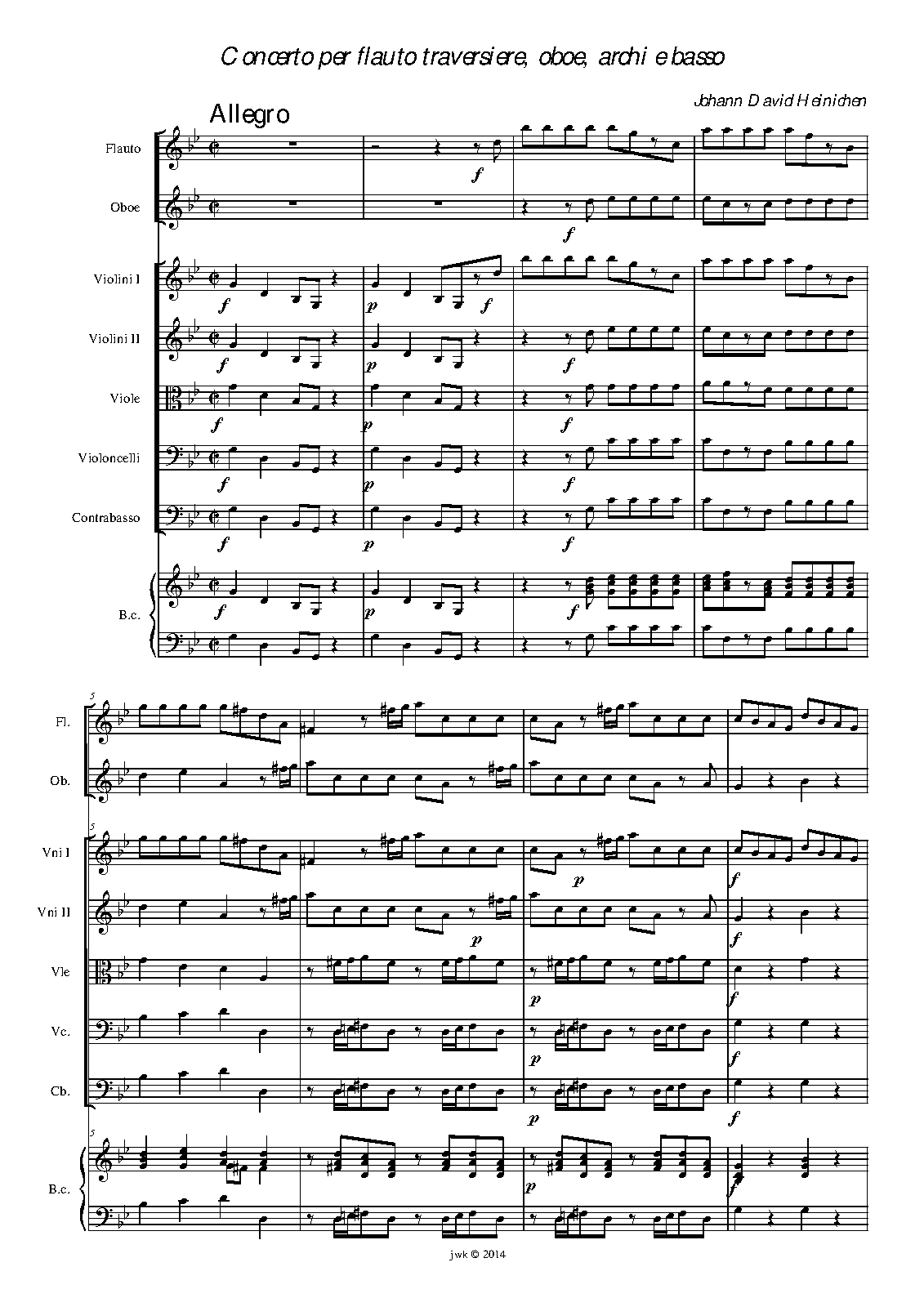 Concerto for Flute and Oboe in G minor, S.238 (Heinichen, Johann David