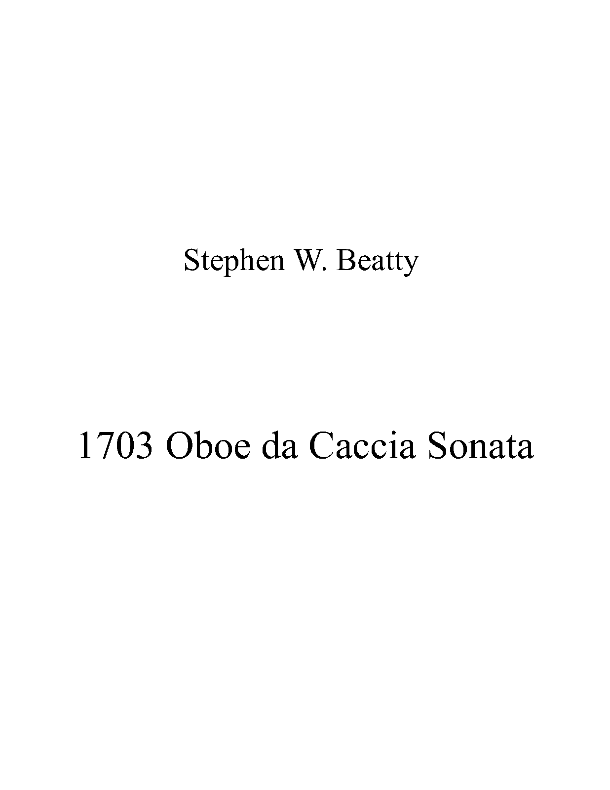 Oboe da Caccia Sonata, Op.1703 (Beatty, Stephen W.) IMSLP