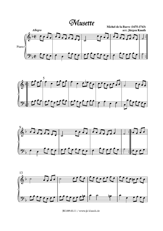 Suite No.1 for 2 Flutes (La Barre, Michel de) IMSLP Free Sheet Music
