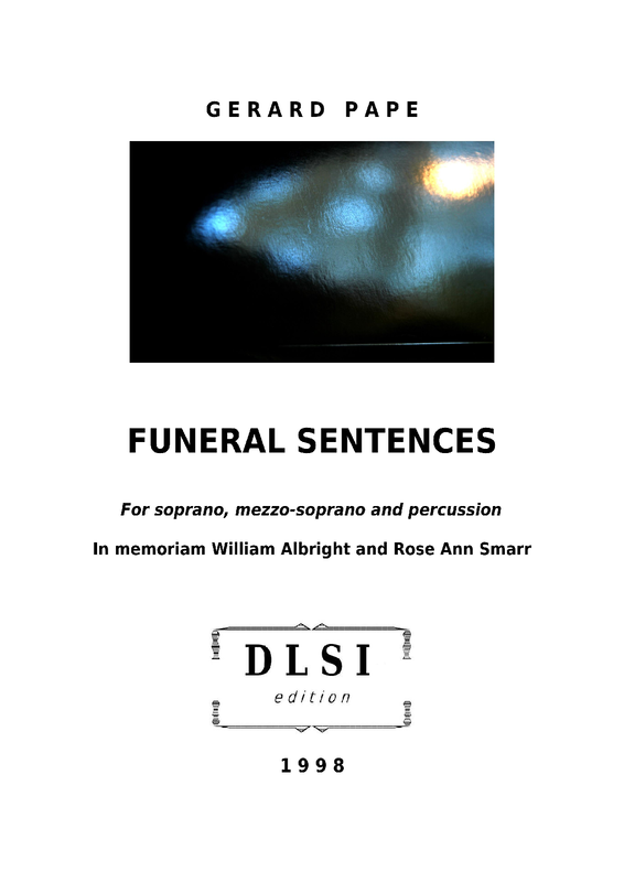 Funeral Sentences (Pape, Gerard) IMSLP