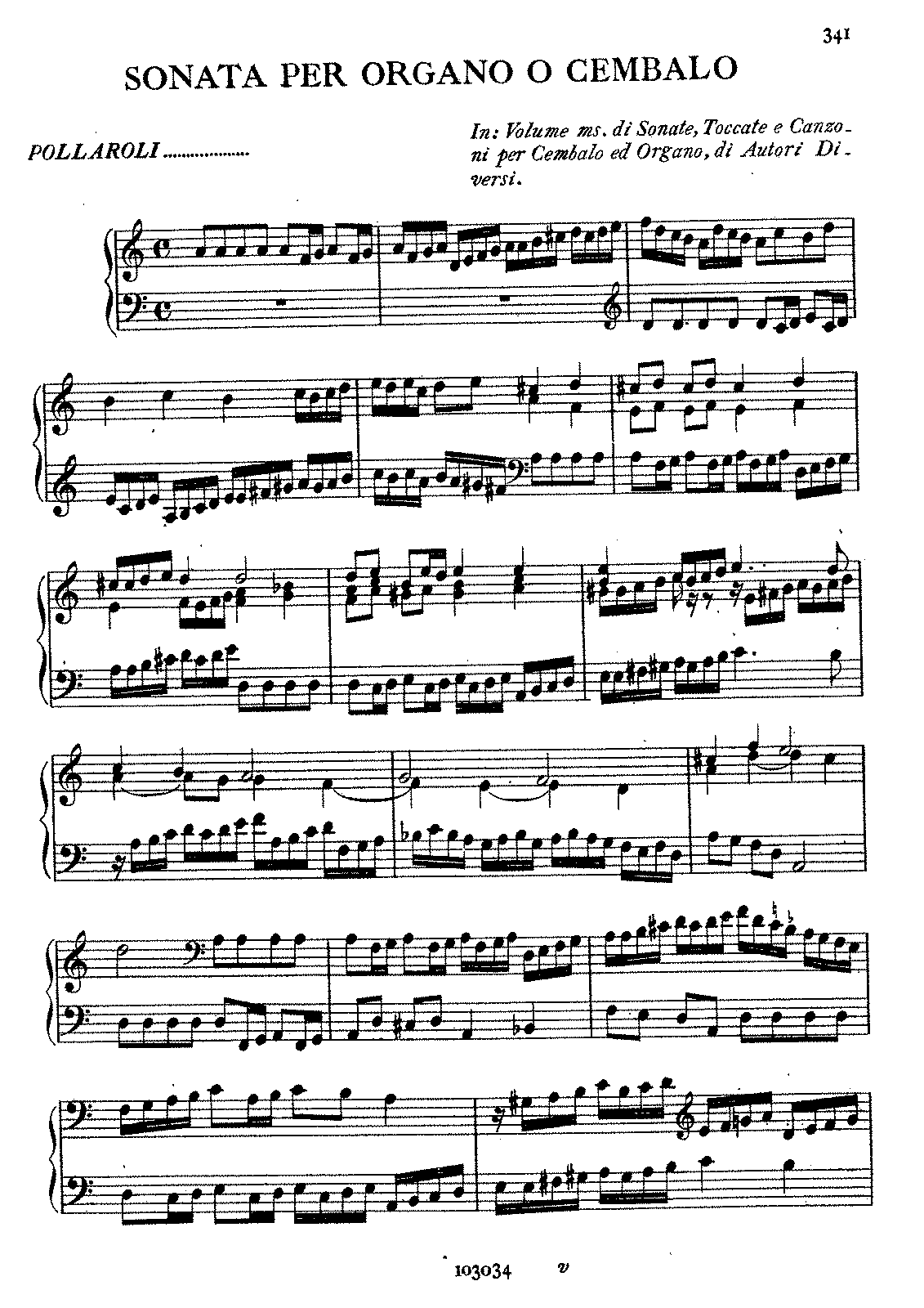 Organ Sonata in D minor (Pollarolo, Carlo Francesco) - IMSLP