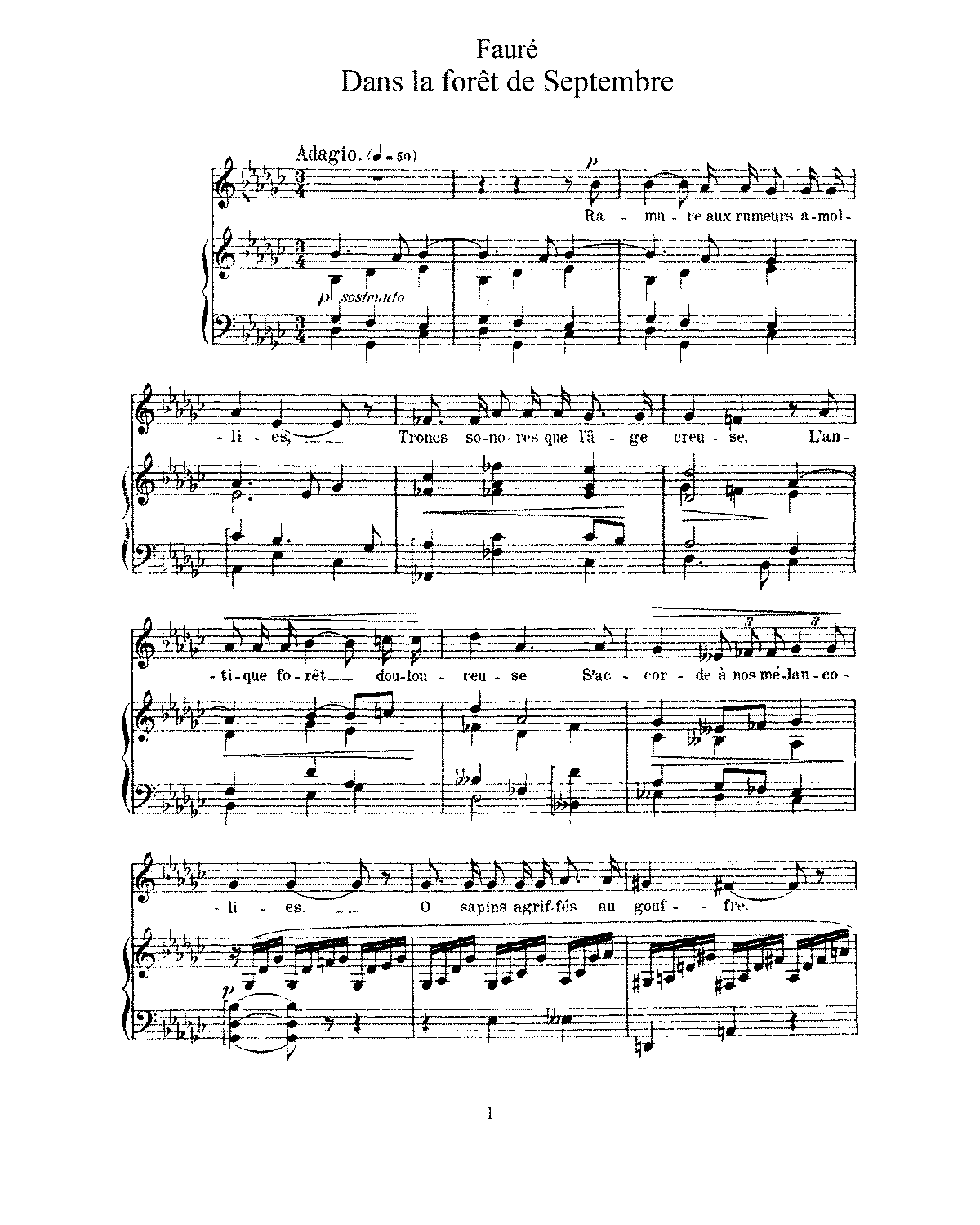 3 Songs, Op.85 (Fauré, Gabriel) - IMSLP: Free Sheet Music PDF Download