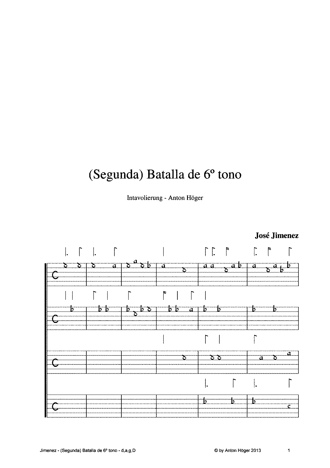 Batalla segunda de 6º tono (Ximénez, José) - IMSLP