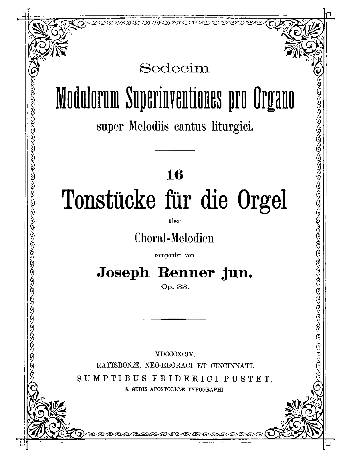 16 Tonstücke