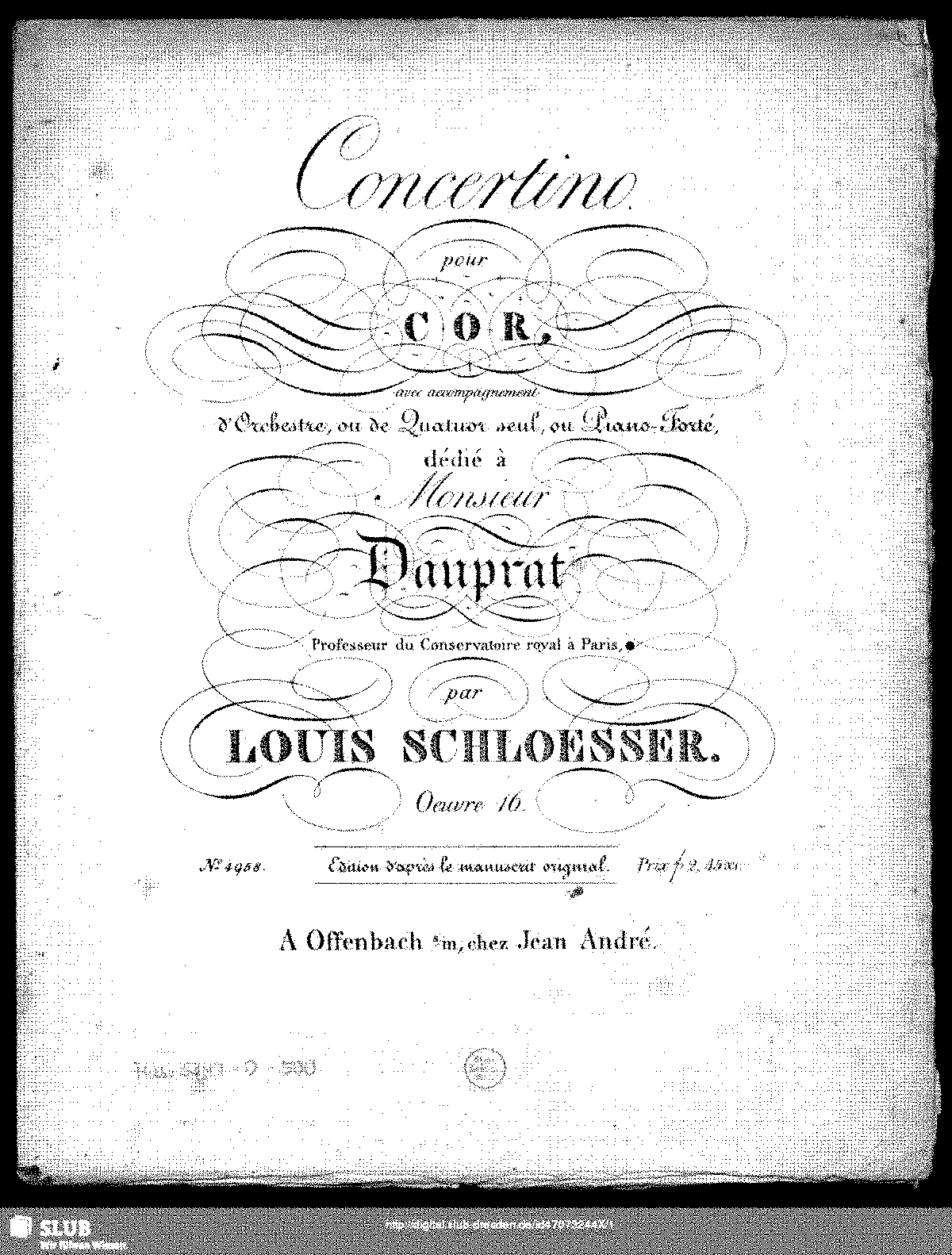 Horn Concertino in E-flat major, Op.16 (Schlösser, Louis) - IMSLP