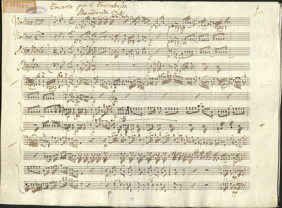 Double Bass Concerto No.9 in Eflat major, M.B 11 (Sperger, Johann