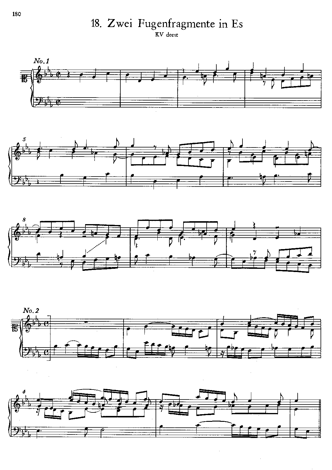 2 Fugues in E-flat Major, K.deest