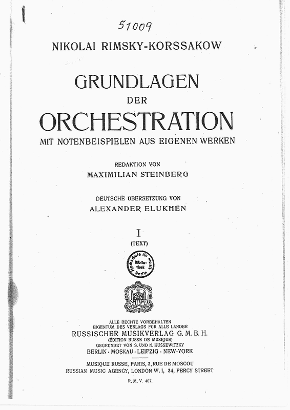 Principles of Orchestration (RimskyKorsakov, Nikolay) IMSLP