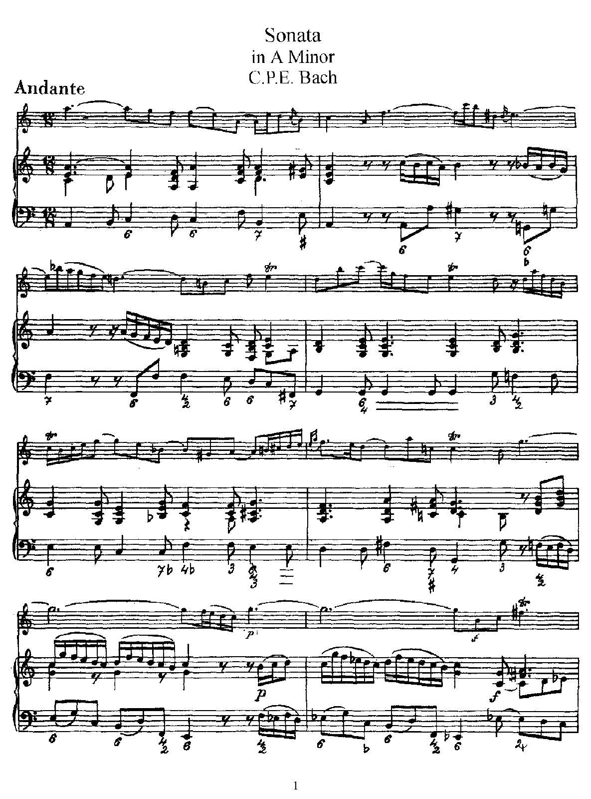 Flute Sonata in A minor