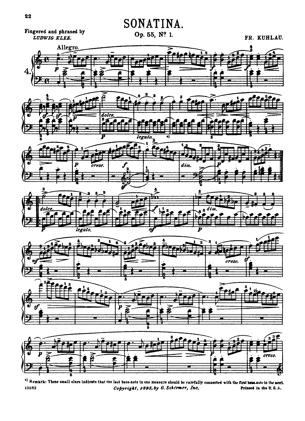 Kuhlau sonatina op 20 no 1