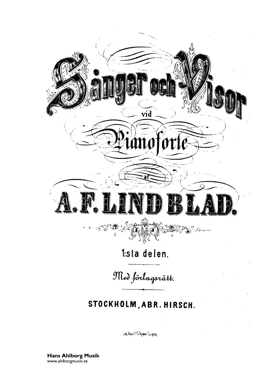 Sånger och Visor (Lindblad, Adolf Fredrik) - IMSLP