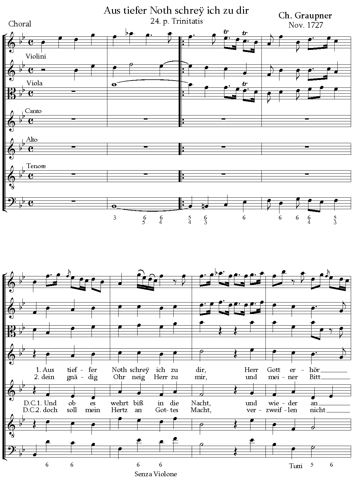 Aus tiefer Not schrei ich zu