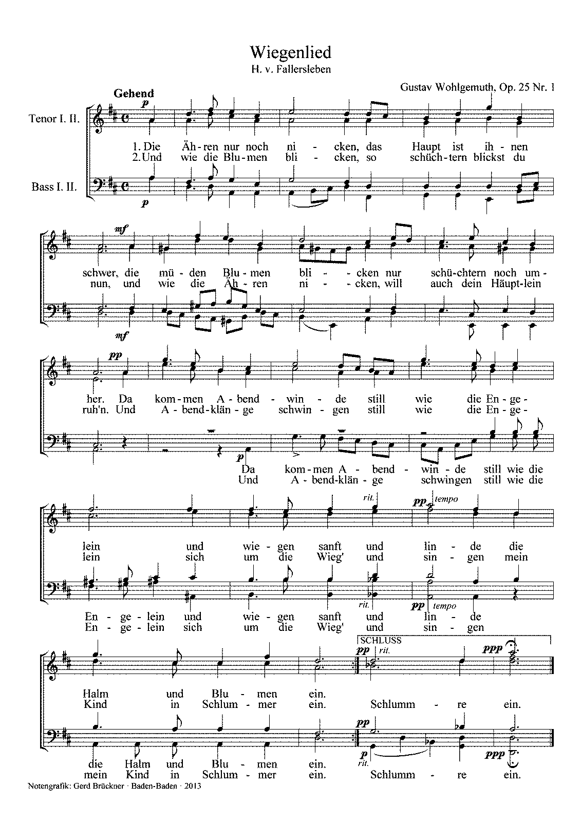 Wiegenlied (Wohlgemuth, Gustav) - IMSLP