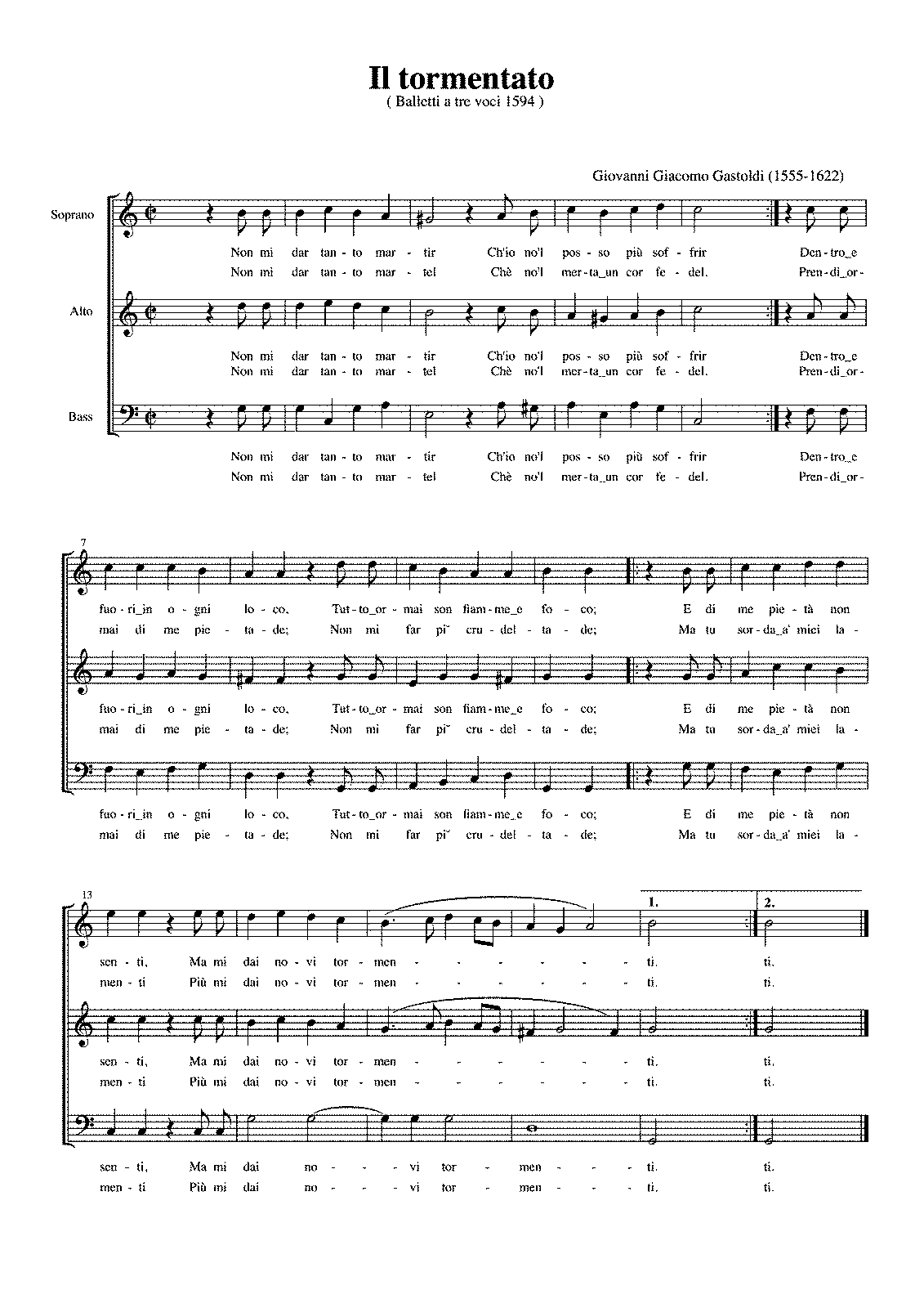 Il tormentato (Gastoldi, Giovanni Giacomo) - IMSLP