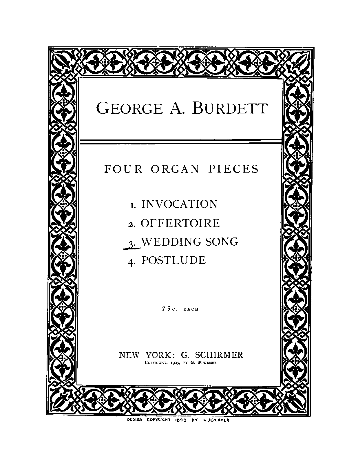 4 Organ Pieces (Burdett, Albert) IMSLP