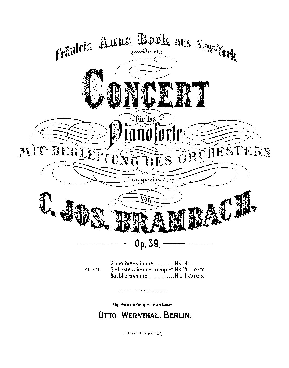 Piano Concerto, Op.39 (Brambach, Carl Joseph) - IMSLP