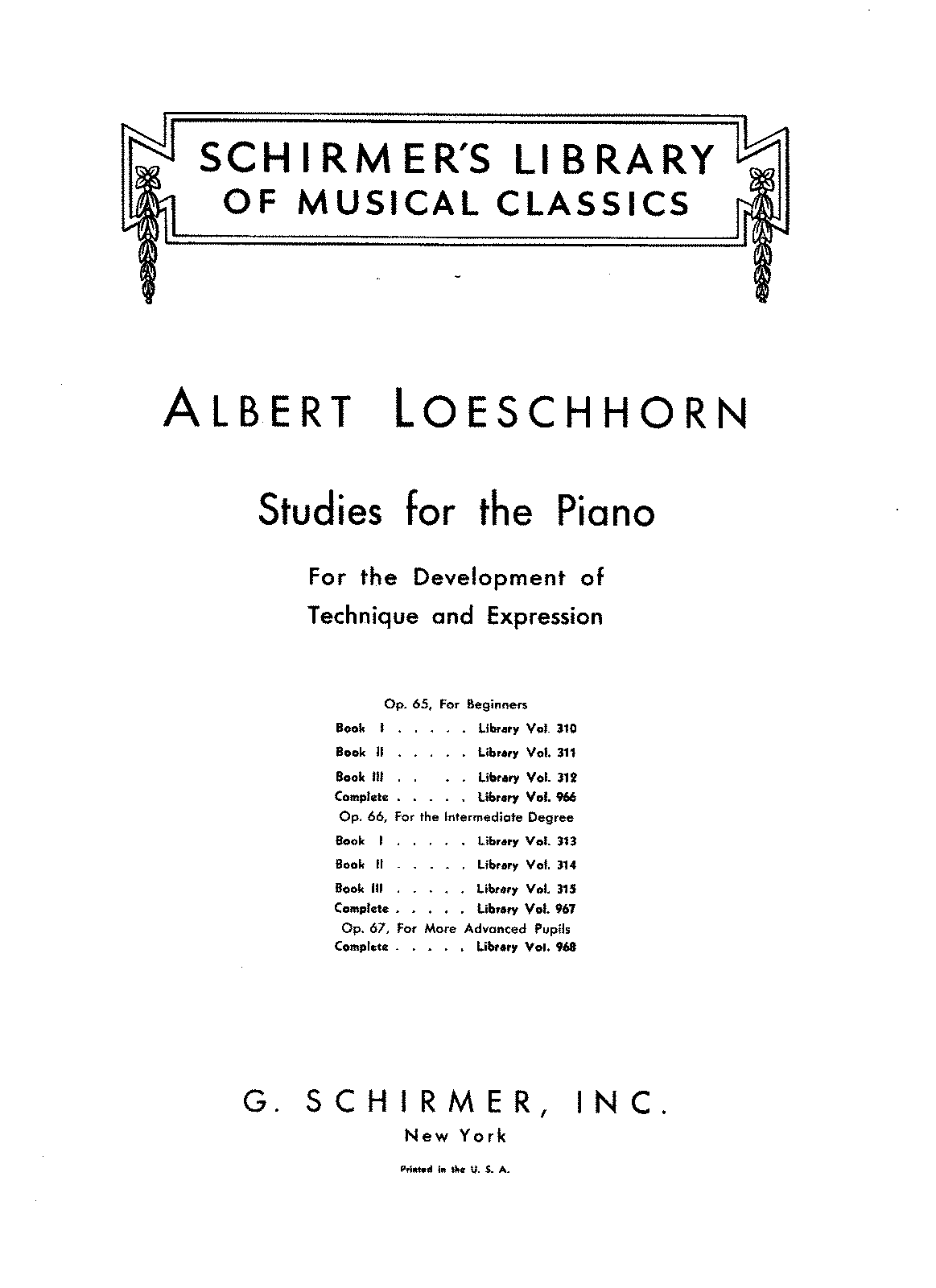 33 Etudes progressives et doigtées, Op.66 (Loeschhorn, Albert) - IMSLP