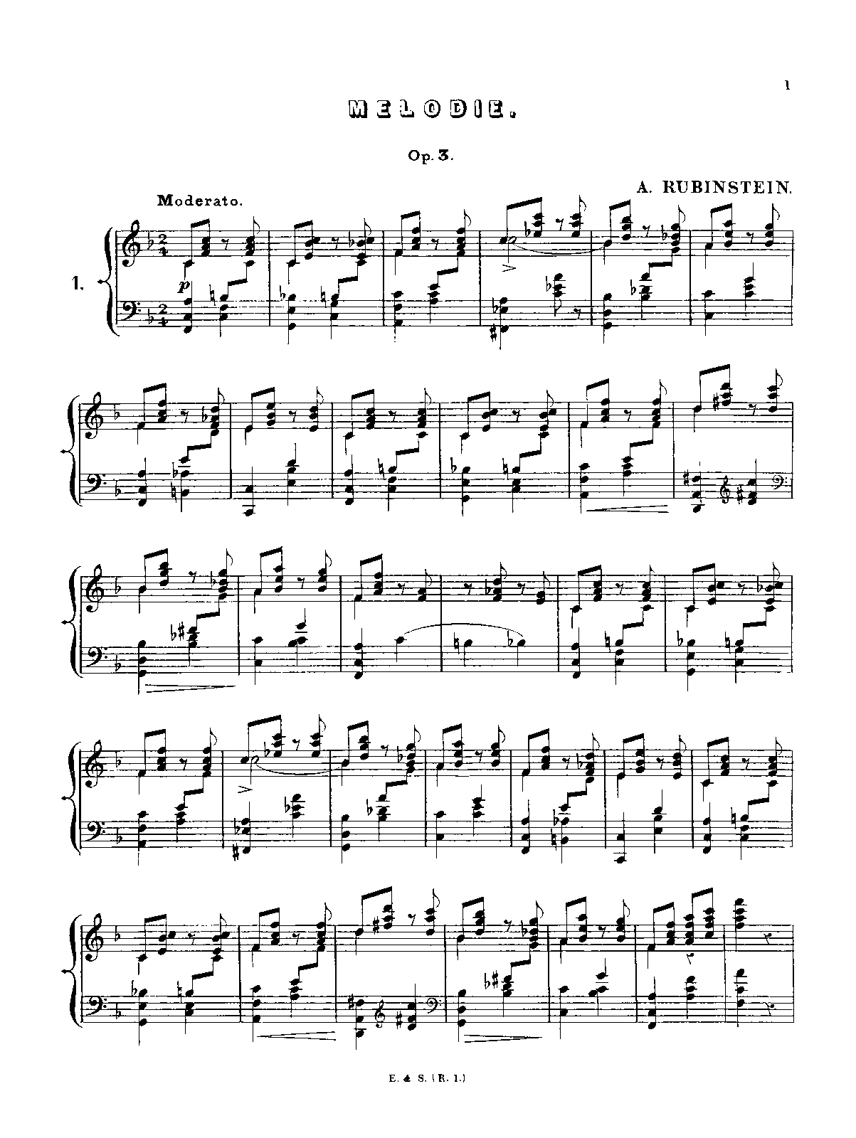 Deux mélodies pour le piano