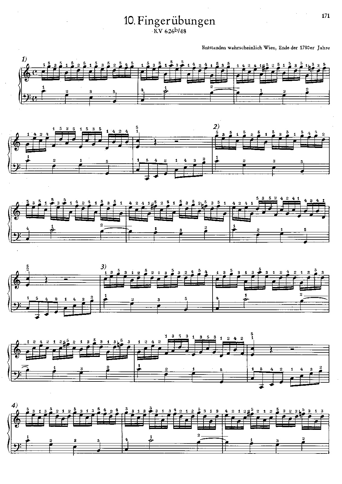 Fingerübungen, K.626b