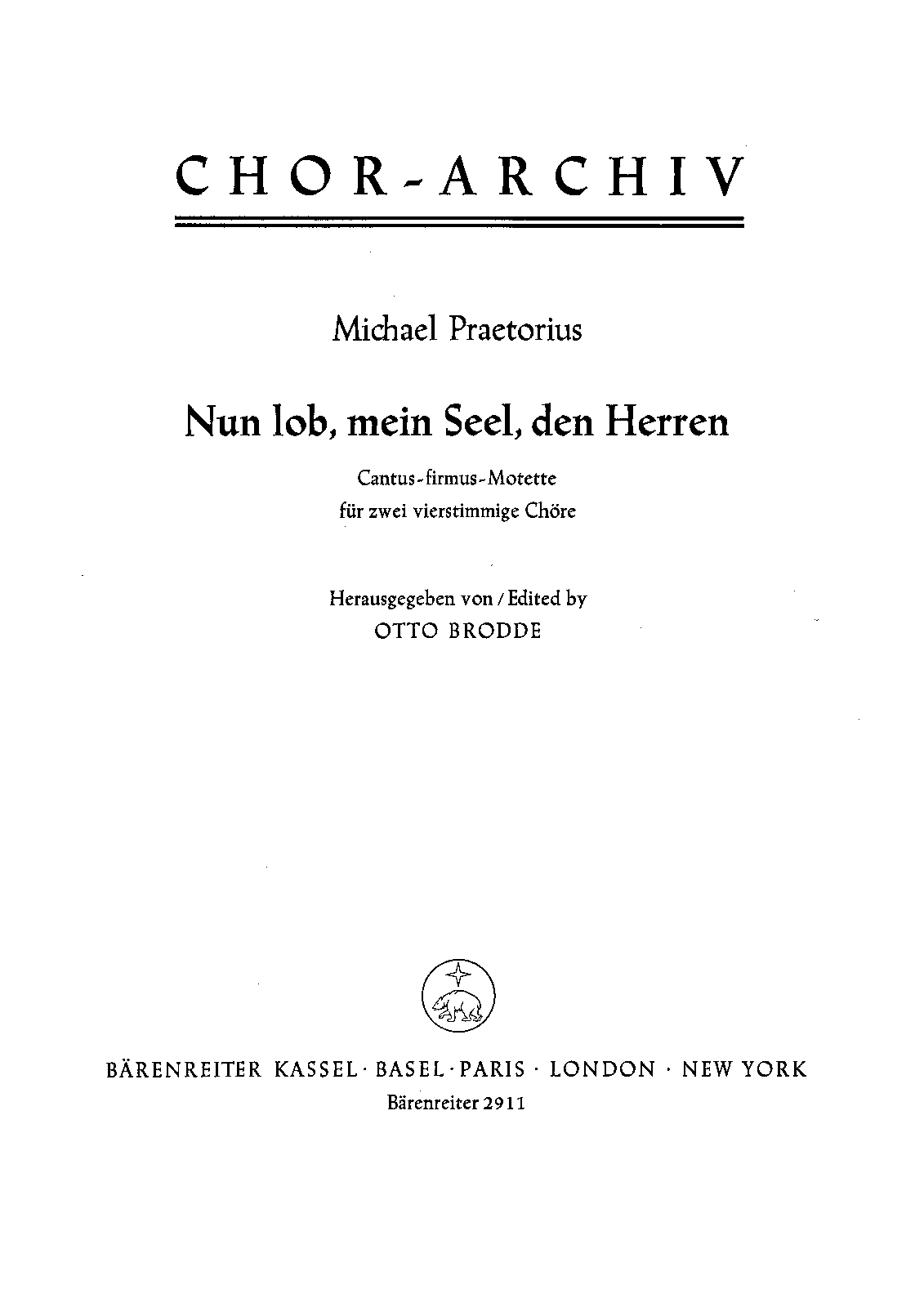 Nun lob, mein Seel, den Herren
