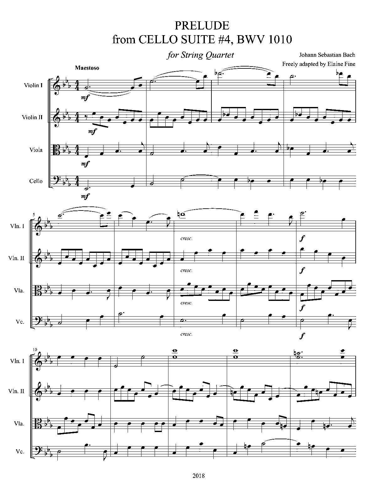 Cello Suite No.4 in Eflat major, BWV 1010 (Bach, Johann Sebastian) IMSLP Free Sheet Music Cello Suite No.4 in Eflat major, BWV 1010 (Bach, Johann Sebastian) IMSLP Free Sheet Music