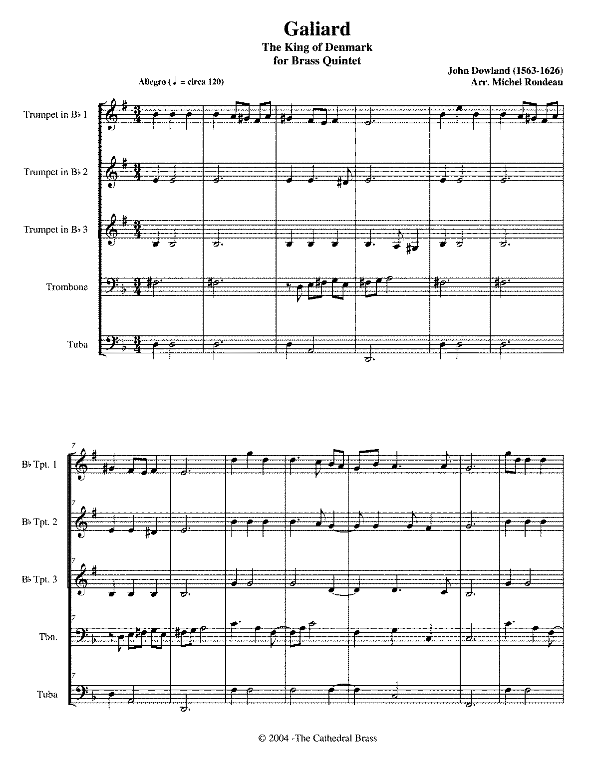 The King of Denmark's Galliard (Dowland, John) - IMSLP: Free Sheet ...