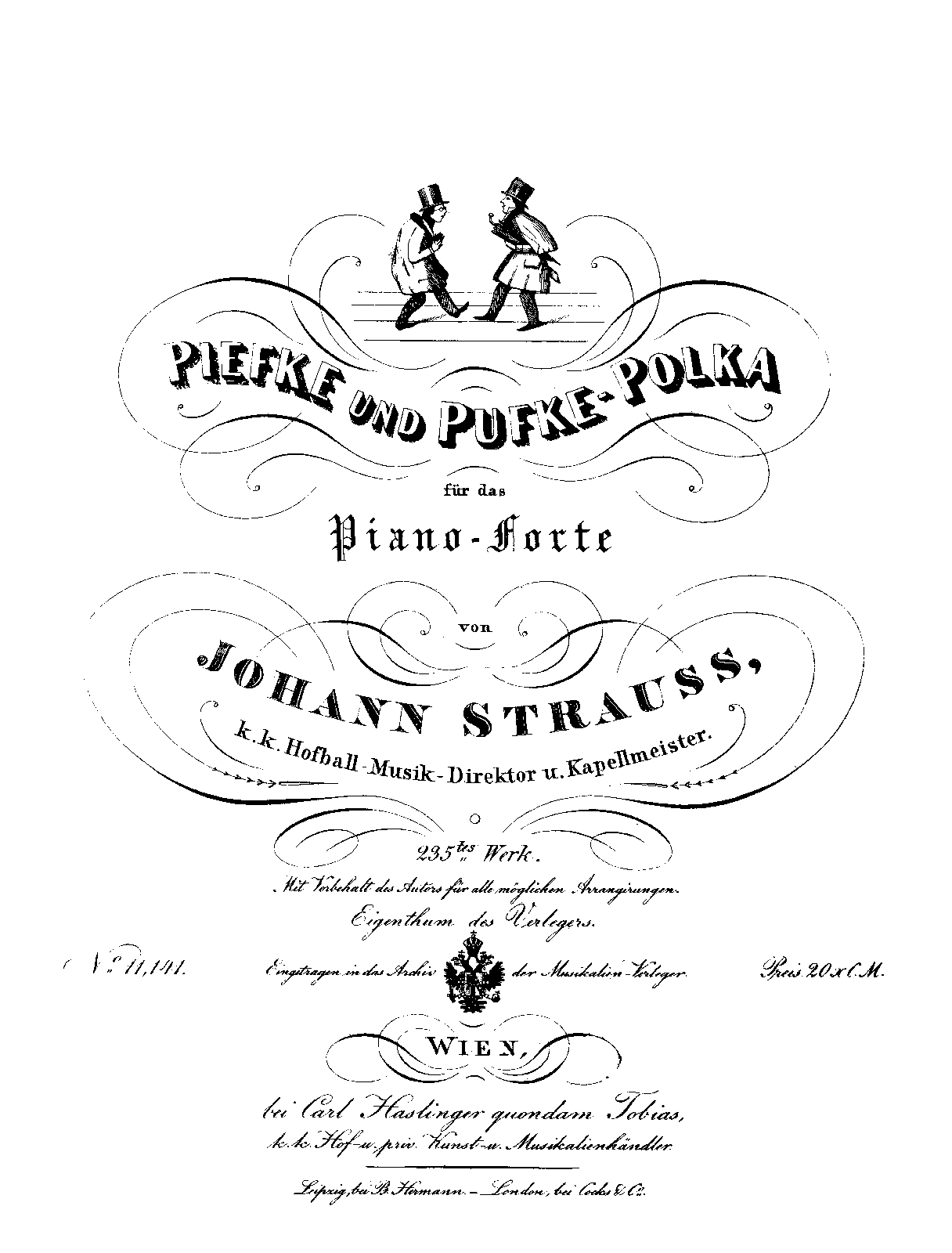 Piefke und Pufke-Polka, Op.235