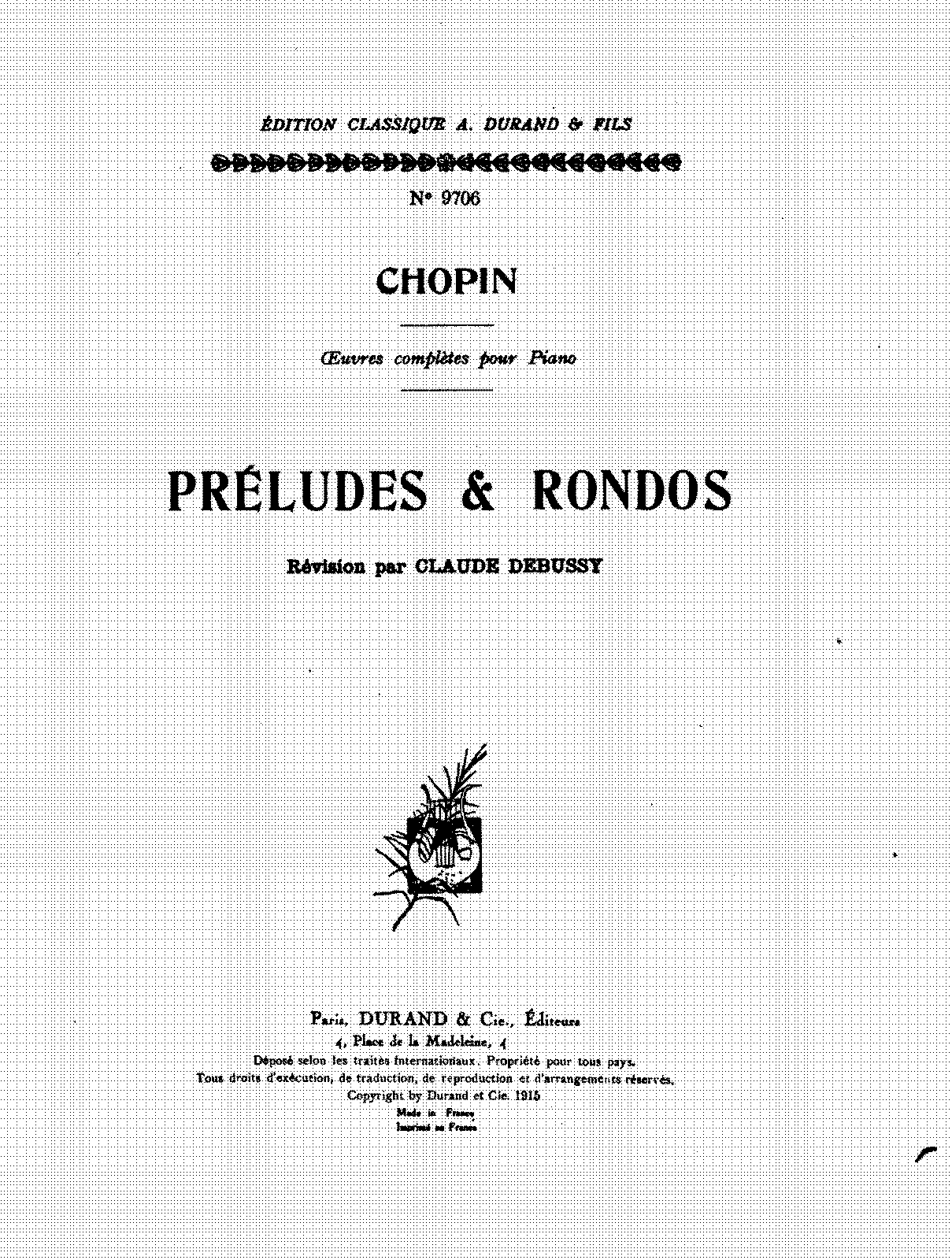 Preludes, Op.28 (Chopin, Frédéric) - IMSLP: Free Sheet Music PDF Download