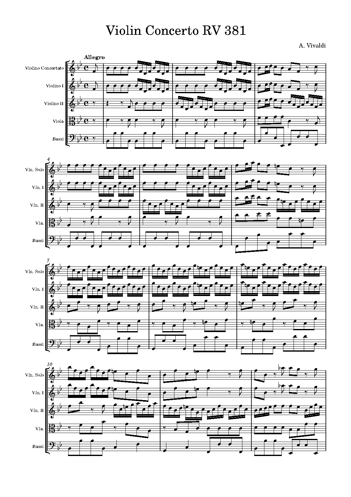Violin Concerto in B-flat major