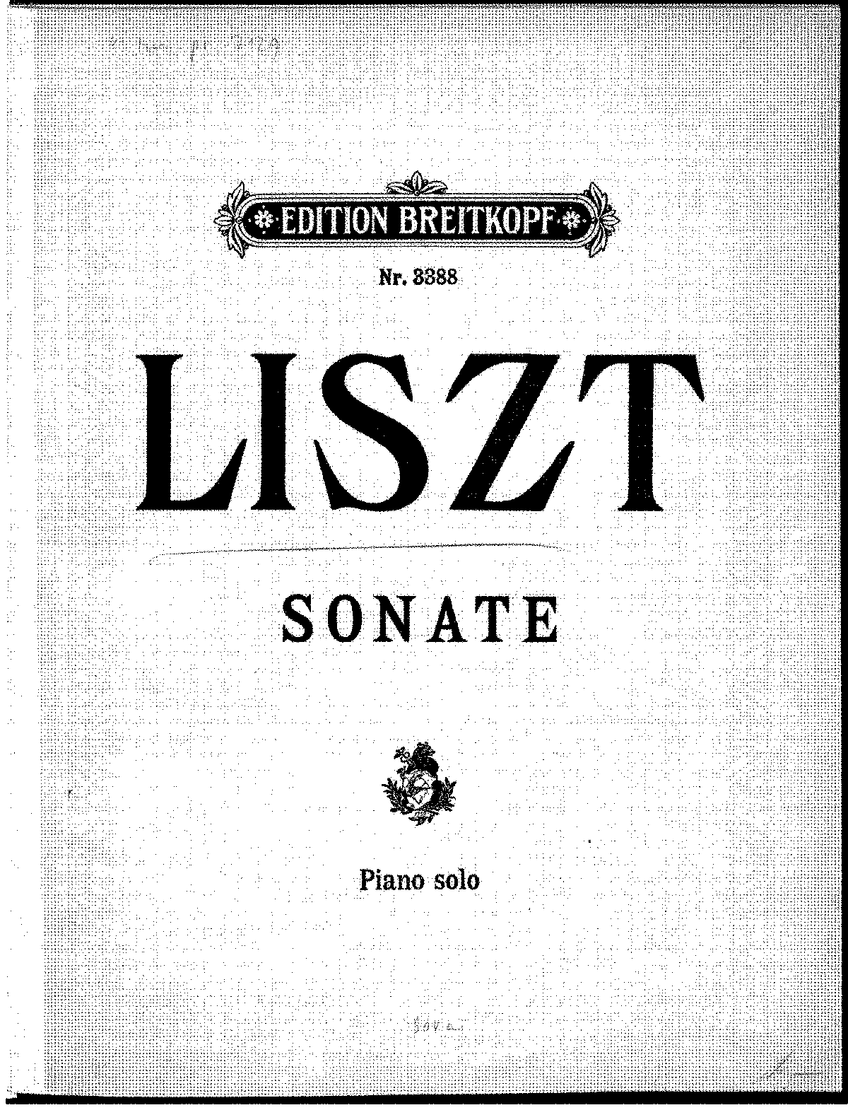 Piano Sonata In B Minor, S.178 (Liszt, Franz) - IMSLP: Free Sheet Music ...