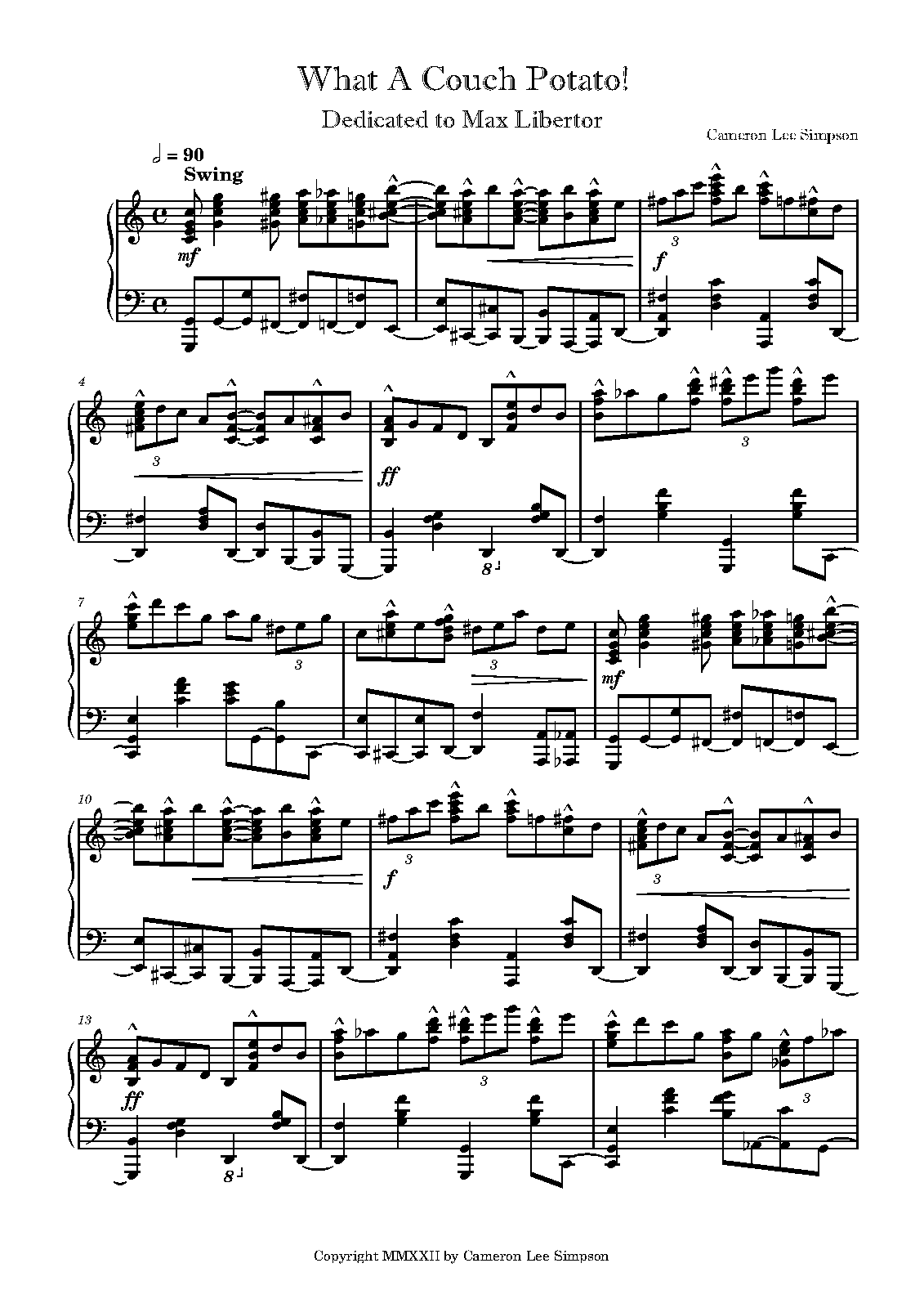 What A Couch Potato! (Simpson, Cameron Lee) IMSLP