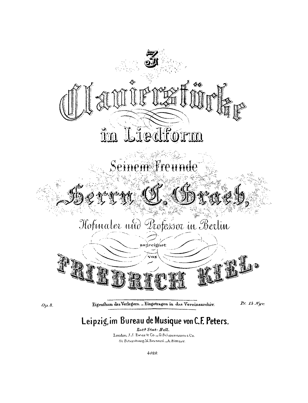 3 Clavierstücke in Liedform, Op.8 (Kiel, Friedrich) - IMSLP