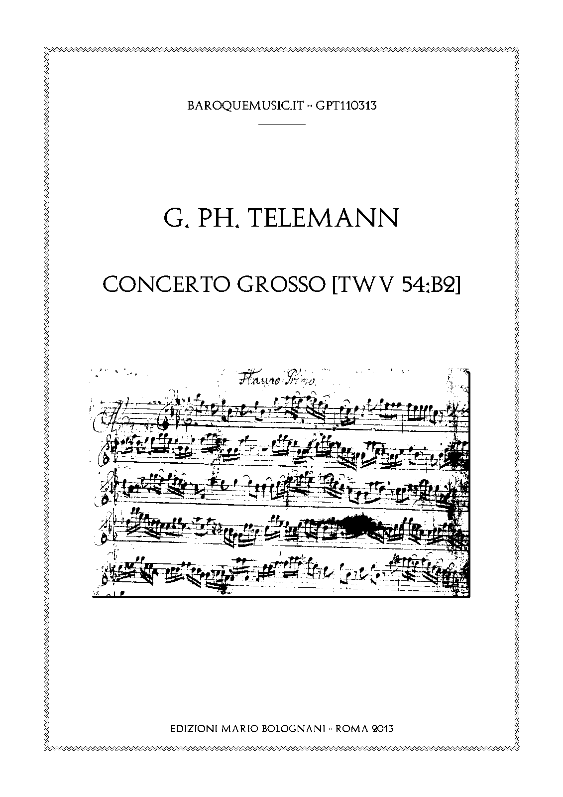 Concerto for 2 Recorders and 2 Oboes, TWV 54B2 (Telemann, Philipp) IMSLP